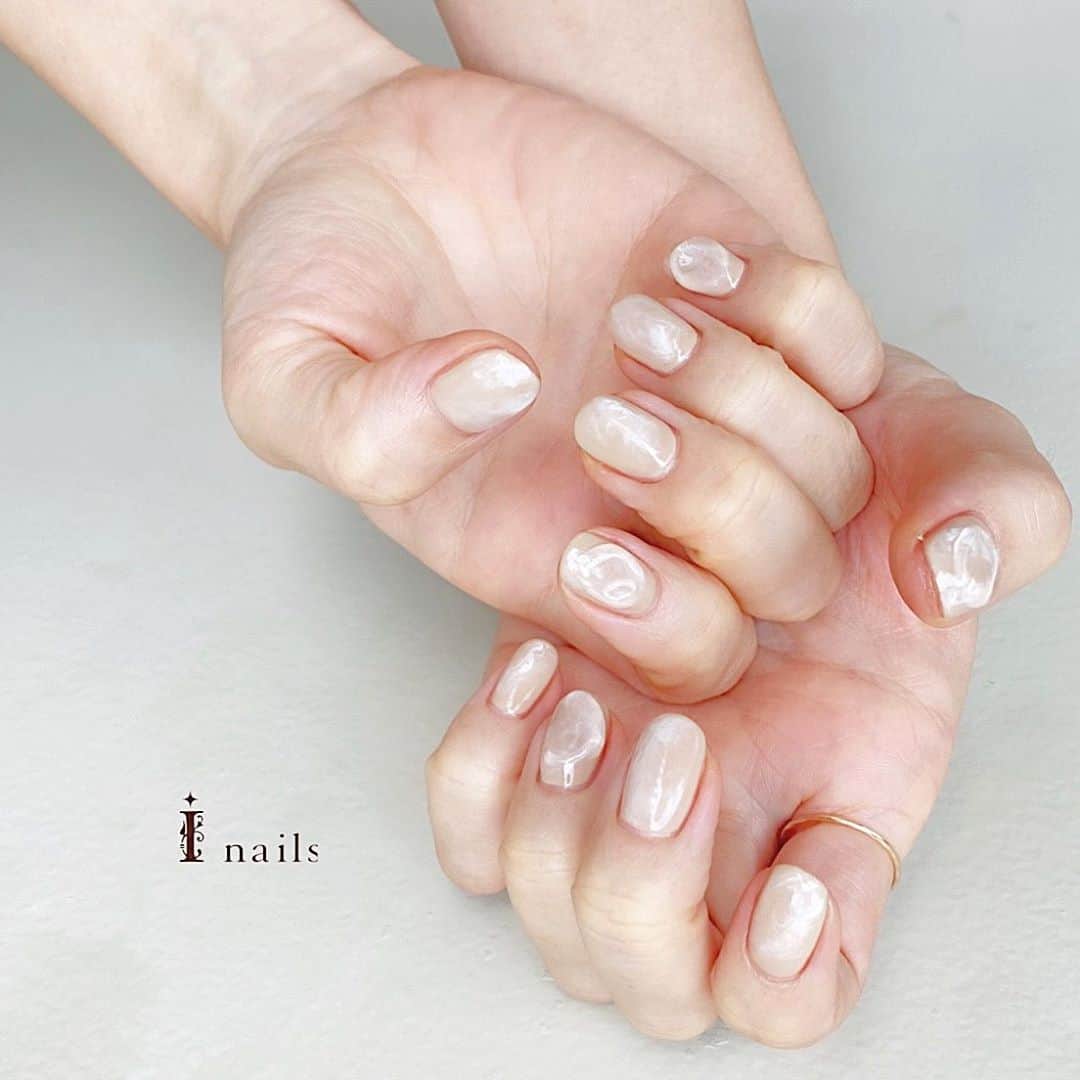 MIKI OKAMOTOさんのインスタグラム写真 - (MIKI OKAMOTOInstagram)「milk tea 𓐐𓌈*°」9月30日 12時19分 - __.nail.mk