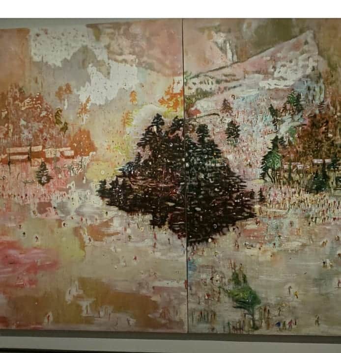 タンゲクンさんのインスタグラム写真 - (タンゲクンInstagram)「ピーター ・ﾄﾞｲｸﾞ展 (竹橋 近代美術館) ２枚目に情報 会期が伸びました peter doiig 長らく何と呼ぶのかでいい加減な呼び方してました、😅 思ってたよりキャンバスが大きい 行けて良かった ステキ。  ３枚目は表参道 スバイラル裏 ギャラリー5610で開催中の 谷口広樹さんの手刷りポスター展にて 素敵でした 会期は10月17日までです。  4枚目はギャラリーハウスMAYA で展示中の展示より「ハピネス」穴戸竜二 展  絵画は良いですね気持ちのスペースが広がります なんだかもやもやの多い近頃の気持ちも払拭され前向きになれました。」9月30日 12時50分 - etsukomiuze