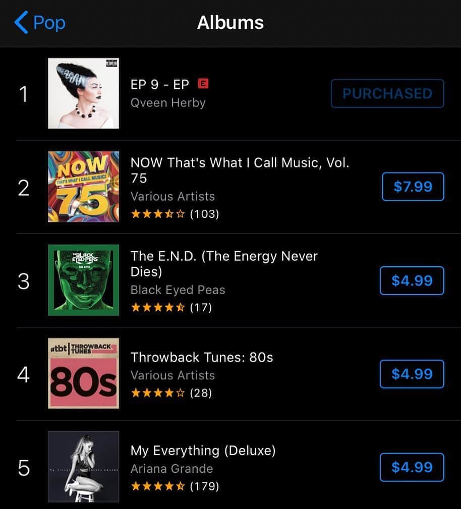 カーミンのインスタグラム：「remember that time I was #1 on the pop albums chart independently without features or cosigns, just a bad bitch demographic of listeners OH THAT TIME IS RIGHT NOW」