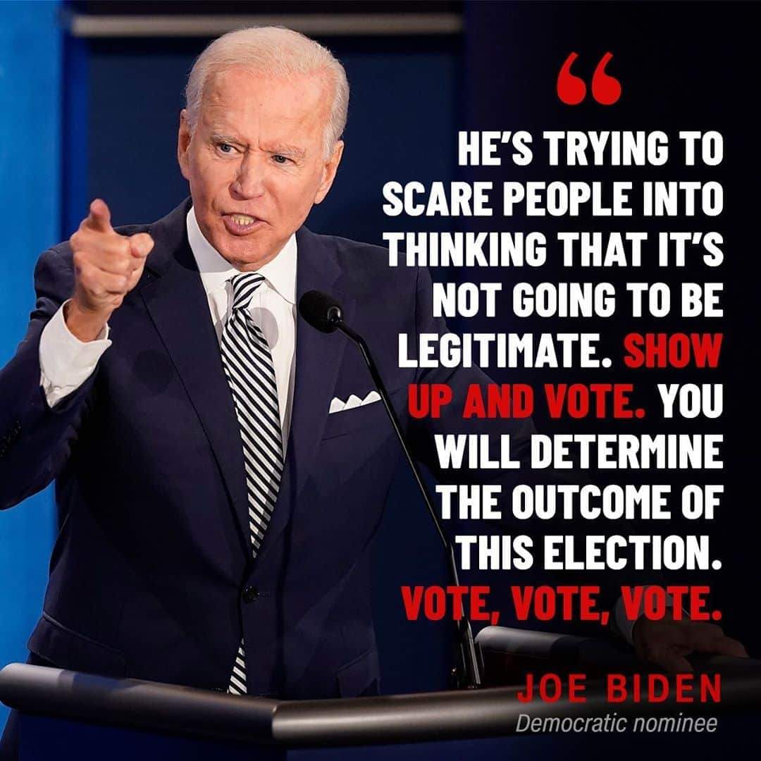 CNNさんのインスタグラム写真 - (CNNInstagram)「President Donald Trump and former Vice President Joe Biden clashed during Tuesday's debate on the legitimacy of election results, with the President continuing blatant efforts to foster mistrust in mail-in ballots. Biden noted remarks from Trump’s acting Homeland Security Sec. Chad Wolf and FBI director Christopher Wray, asserting that “there is no evidence at all that mail-in ballots are a source of being manipulated and cheating.” (📸: Morry Gash-Pool/Getty Images)」9月30日 13時15分 - cnn
