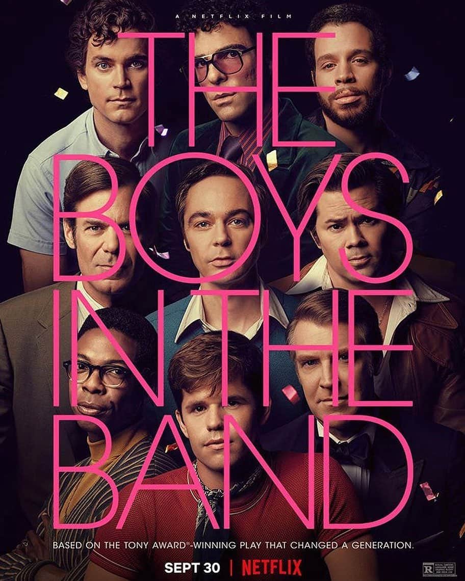 のインスタグラム：「Today #boysintheband premieres on #Netflix 💫 I am so excited to see this story on film. I am so excited to see my bestie, @andrewrannells shine! I am so excited to see these incredible talents on one screen together! @tucwatkins @therealjimparsons @charliecarver @michaelbwashington」