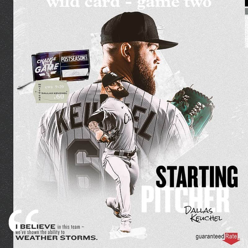 シカゴ・ホワイトソックスさんのインスタグラム写真 - (シカゴ・ホワイトソックスInstagram)「Dallas Keuchel has Game 2.」9月30日 22時50分 - whitesox