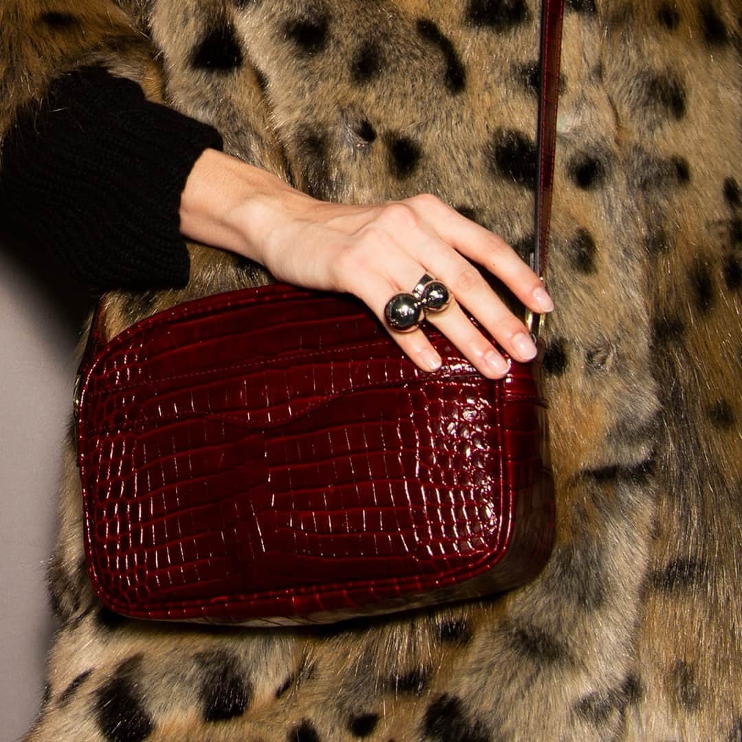 Longchampのインスタグラム：「Faux fur. Croco printed leather. Something wild is bound to happen.   #Longchamp1980 #LongchampFW20」