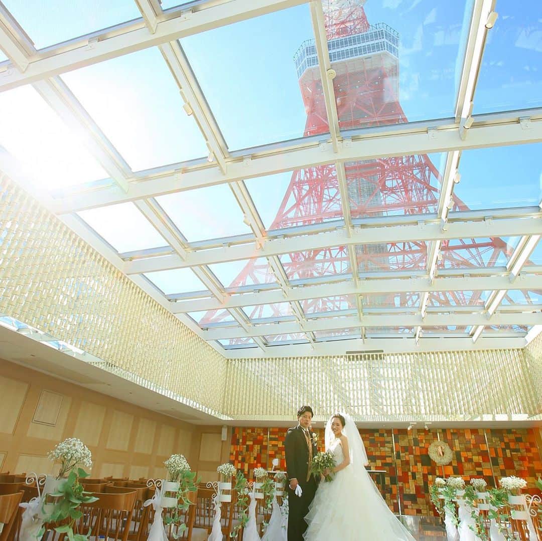 東京タワーの麓の結婚式のグルメインスタ