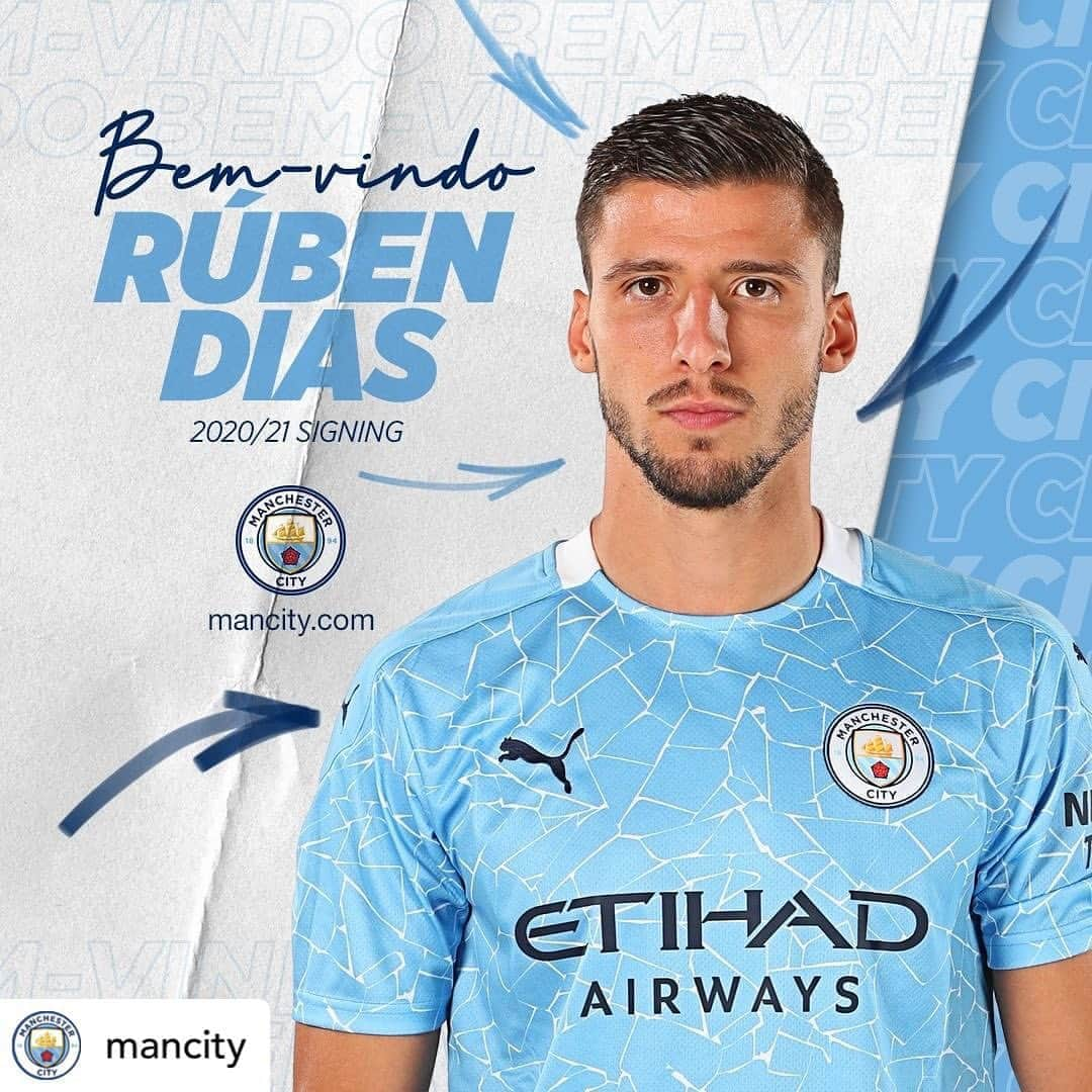 プレミアリーグさんのインスタグラム写真 - (プレミアリーグInstagram)「🔵 Man City make a defensive addition ⁣ ⁣ Repost • @mancity ＨＥＲＥ ＨＥ ＩＳ！ 😍 Welcome @rubendias to City! #mancity」9月30日 17時48分 - premierleague