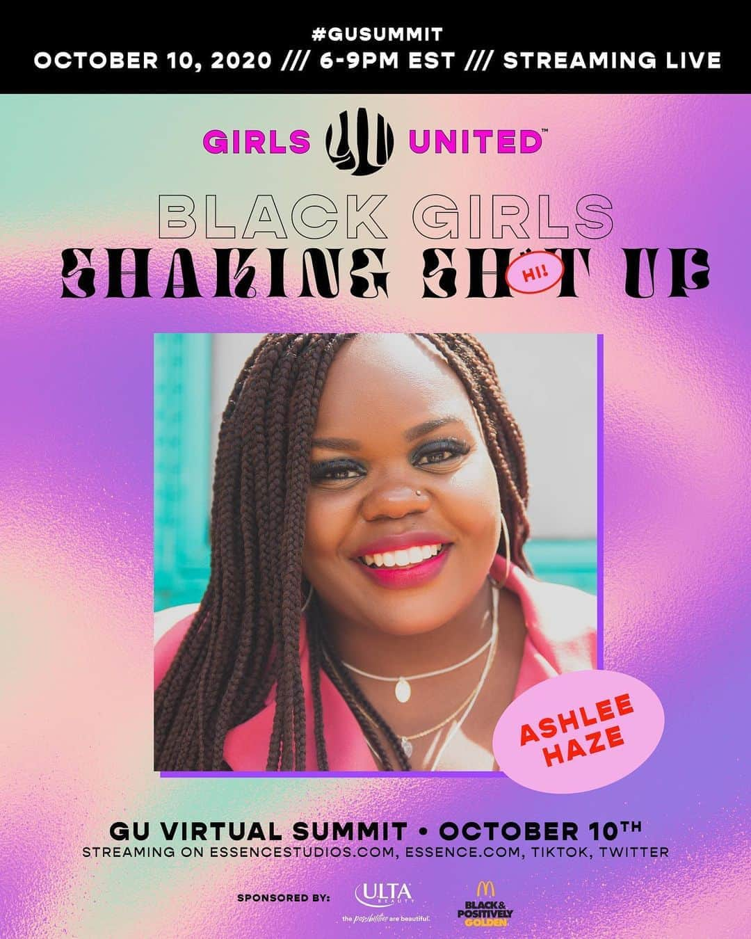 アシュリー・ヘイズのインスタグラム：「I feel like as a black girl I have spent my whole career working to get “the call from Essence.” I knew the day would come- and it’s here! I’m looking forward to sharing a new piece for the first @essencegu_ Black Girls Shaking Sh*t Up Live Stream! Be sure to follow and Tune in October 10 at 6pm Eastern. I hope to see you there! #ashleehaze #poetry #essence #girlsunited #vote2020」