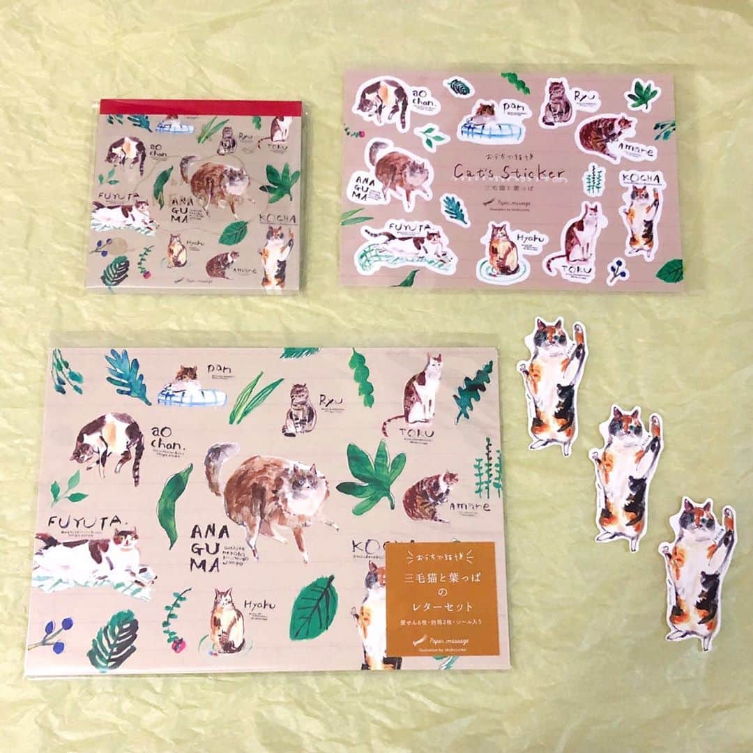 のインスタグラム：「✼ 『おうちで猫博』 買ったもの いろいろ✨ 三毛猫と葉っぱシリーズ🌱 紅茶がいっぱい😸❤️ * * #ペーパーメッセージ #papermessage #おうちで猫博 #うちの猫博 #猫博 * #catsofinstagram #instacat_meows #IGersJP #rakutenpet #nyancon01 #mmts_nekotomo #petokotolife #無敵の親バカ同盟 #関西ねこ部 #ふわもこ部 #ペコねこ部 #peppyフォト部 #スタペグラム #ねこのきもち #サンデイ #ペトラフ #今日のうちの子 #我が家のキャティーマン #猫グッズ * #marikill66_0930 #fukukohakushinchaart #fukukohakushinchaitems #fukukohakushinchacongrats」