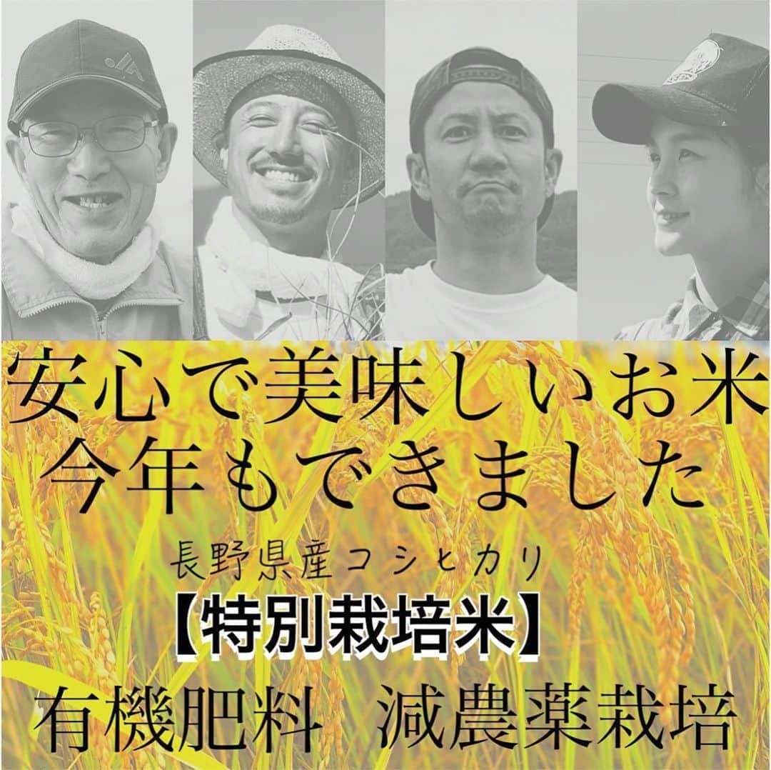 田中幸さんのインスタグラム写真 - (田中幸Instagram)「✴︎ 中村農園オープンしました🌾  安心で美味しいお米 大切に育てました🌾  浅間山と八ヶ岳に囲まれた 千曲川の豊かな水で育った 自然の恵をたっぷり含んだお米  是非、お試しください👩‍🌾💚 11月限定で送料込みの お得な2kg販売もあります♫ ※発送は10月10日から開始  長野県産コシヒカリ 『高原のしずく米』 低農薬で有機肥料100%で作った 安心で美味しいお米です。  【肥料成分】 米ぬか、脱脂ぬか、菜種油粕、魚粕、海藻粉末等  長野県産コシヒカリ 【中村農園】HPで販売開始 プロフィールのリンクから🌾 ⇩ @sachitanaka」10月1日 9時35分 - sachitanaka