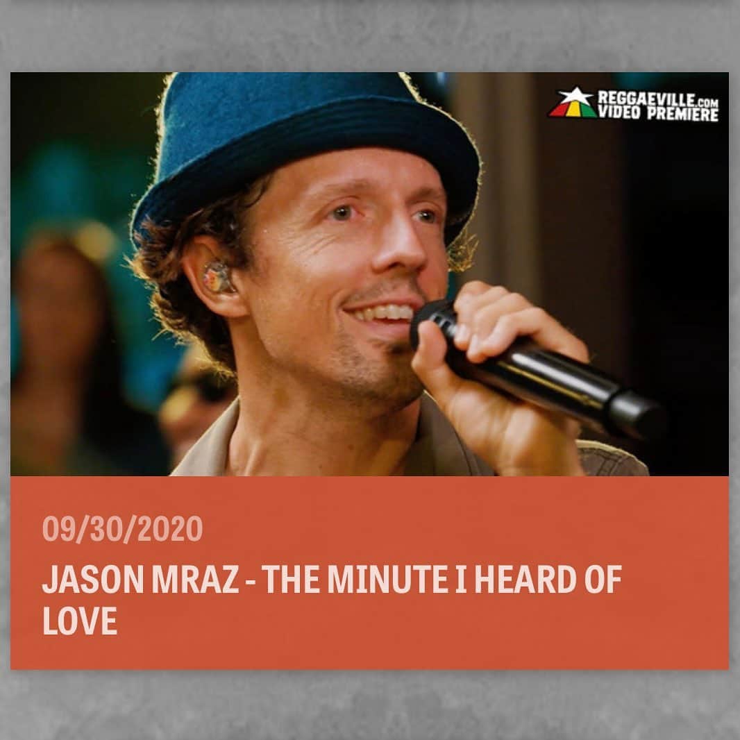ジェイソン・ムラーズのインスタグラム：「Thanks @reggaeville! Watch the premiere of “The Minute I Heard of Love” (Live from The Mranch) now on reggaeville.com. (Link in Story)」