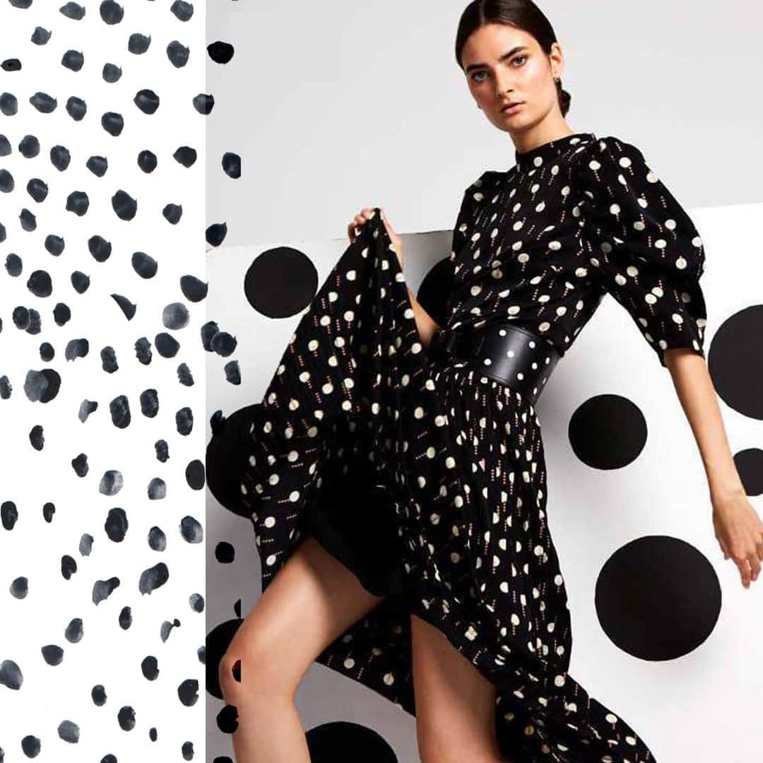 のインスタグラム：「Embrace the new polka dot with the Geometric Fathom Maxi Dress. photographer @sosodaum styling @brendaluzstylist model @oliwia @m4models hair & makeup @annareynoldsmakeup photo assistant @oliverwaldmeier」