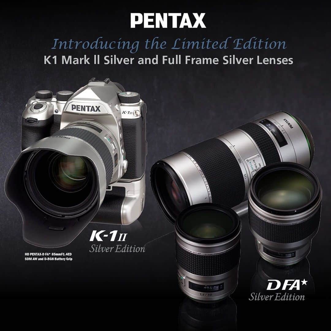 Ricoh Imagingのインスタグラム：「The K1 Mark II Limited Edition Silver Camera and Lenses are now available to purchase! us.ricoh-imaging.com.」