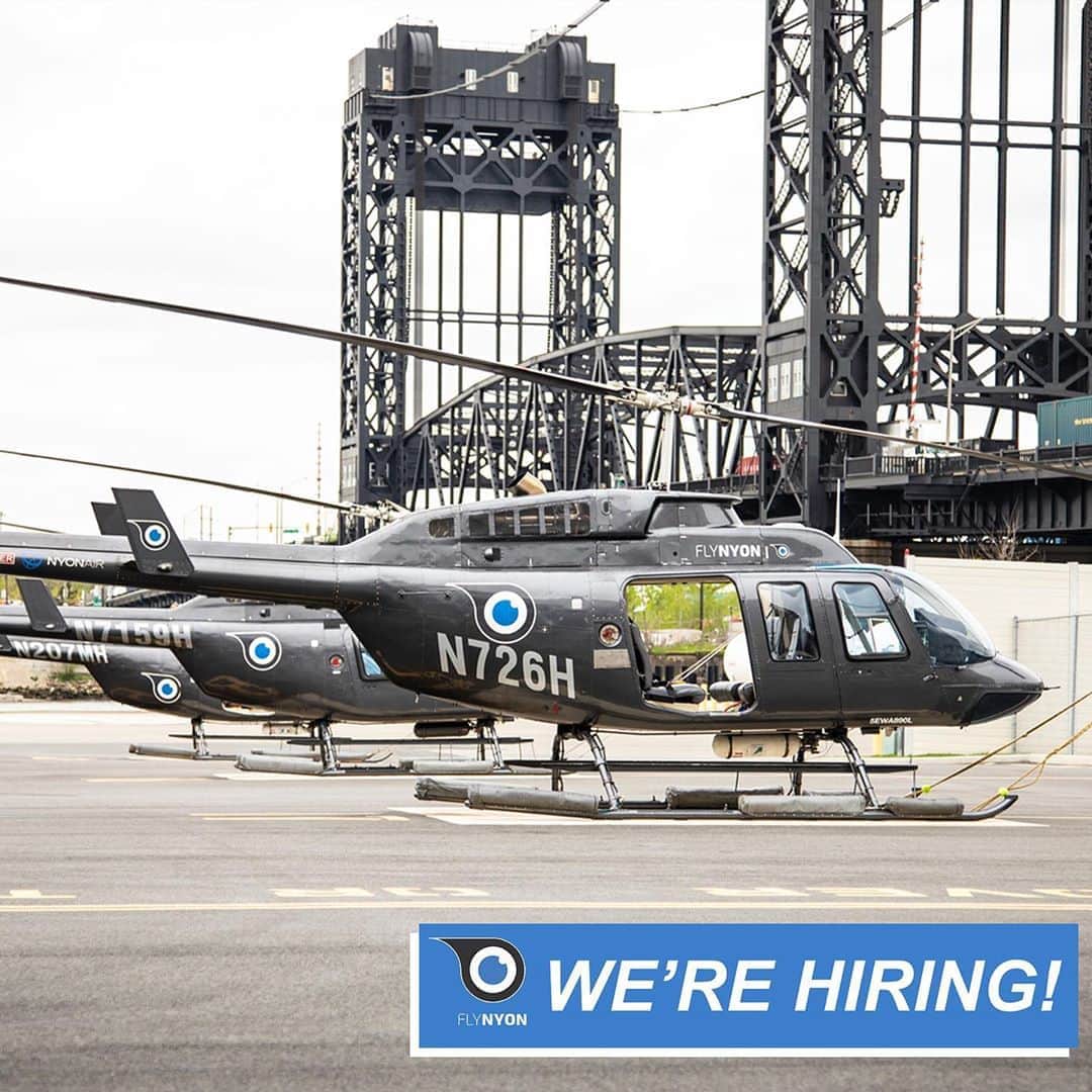 nyonairさんのインスタグラム写真 - (nyonairInstagram)「🚁 We’re Hiring! Looking for part time Customer Experience Representatives on location at our HQ in Kearny, NJ. Excellent communication and interpersonal skills are a must! Please Email resumes to careers@nyonair.com.   Tag a friend who may be interested! . . . . . @flynyon @nyonair @nyonstudio #flynyon #nyonair #nyonstudio #nychelicopter #helicopter #newyorkcity #nyc #nycprimeshot #manhattan #nyctravel #nycphotos #nyonsunset #nybucketlist #sunset_captures」10月1日 4時02分 - nyonair