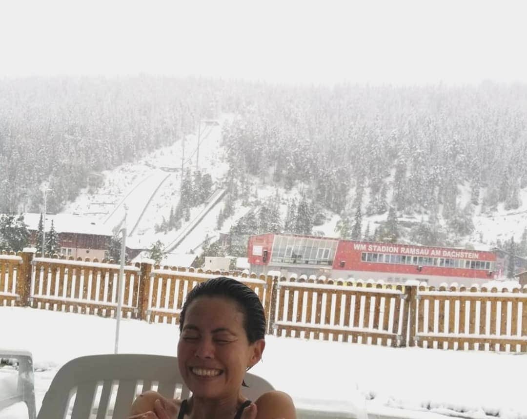 上田藍さんのインスタグラム写真 - (上田藍Instagram)「☃️Winter Triathlon !!!!☃️ #austria🇦🇹 #ramsau #snow❄️ #雪見練習 #白銀の世界 #とても綺麗です✨」10月1日 3時58分 - ai_love_tri