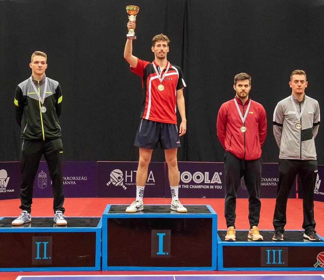 SZUDI Adamのインスタグラム：「It was nice to compete at home again and even nicer to win the tournament! 🏆 #top16 #🇭🇺 #drk #dorko #dorkohungary #urbanspin #hunteam #tabletennis」