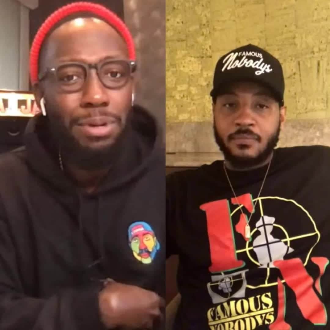 カーメロ・アンソニーのインスタグラム：「Great catching up with @Lamorne about the new show Woke, wine, and tips for managing your mental health. Check out the full video on my YouTube page. #WhatsInYourGlass #STAYME7O http://bit.ly/MeloLamorne」