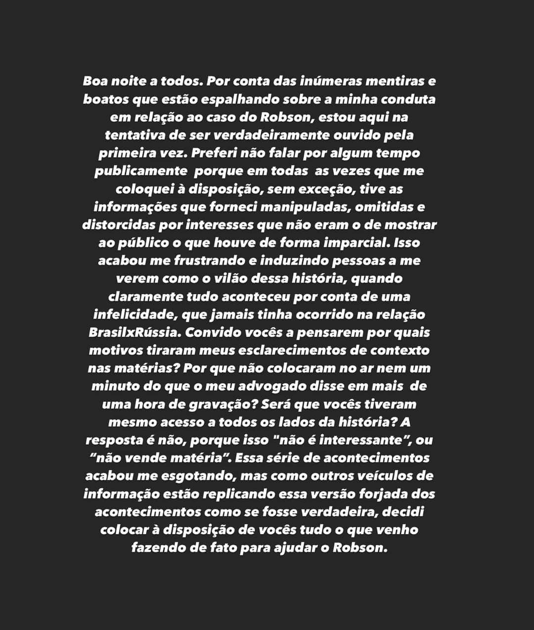 フェルナンド・ルーカス・マルチンスさんのインスタグラム写真 - (フェルナンド・ルーカス・マルチンスInstagram)「Boa noite a todos. Segue a sequência de fotos com meus esclarecimentos sobre a questão envolvendo o Robson e documentos que provam que ele tem recebido minha ajuda. Publicarei mais recibos no próximo post.」10月1日 7時18分 - ofernando17