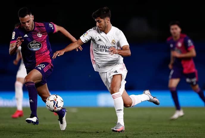 マルコ・アセンシオのインスタグラム：「Feliz por volver a jugar y por la victoria. ¡Seguimos!  Happy to be back playing and for the victory. Let’s keep on! #MA11 #RMLiga」