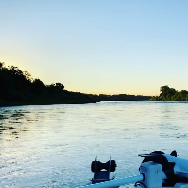 ダニー・マスターソンのインスタグラム：「Dawn on the sac river. #kingsalmon」