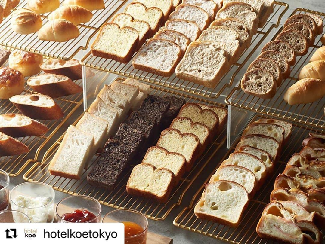 コエのインスタグラム：「＼🍞hotel koe bakery open & koe lobby メニューリニューアル🍴／ ・ これまでkoe lobby で親しまれてきたベーカリーを、パンラボの池田 浩明氏を監修に迎えアップデート🍞 食パンをメインとしたラインナップの「hotel koe bakery 」が本日１０/１（木）オープンいたします！ ・ 🍞⚠️フィナンシェ食パンは予想以上の反響をいただき、売り切れが予想されます。焼き上がり時間等、一つ前のポストをご確認ください ・ さらに、koelobbyの各時間帯にはhotel koe bakeryのパンを使用したメニューが登場。 ☀️モーニングでは、「hotel koe bakery」の食パンをラインナップしたパンビュッフェがスタート！ 10種のトッピングと共にお楽しみいただけます。 ＊フィナンシェ食パンの提供はございません。 ＊食パン以外のパンのラインナップもございます。 ・ 🍴ランチでは、以前大変好評いただいたカルボナーラサンドがhotel koebakeryの食パンを使用しさらに美味しくなり復活。 ＊各日無くなり次第終了 ・ 🍰ティータイムには、フィナンシェ食パンを小さいキューブ状で使用した新しい形のブリュレシブーストが登場。 ＊各日無くなり次第終了 ・ その他、hotel koe bakery ・koe lobby 共に新たなメニューも登場いたします。 詳しい商品内容は、プロフィールURL (hotel koe HP)のnewsをぜひご確認ください。 ・ https://hotelkoe.com/6505/  ・ パワーアップしたパンとkoe lobbyをぜひお楽しみください。 皆さまのお越しをお待ちしております。 ・ ■「hotel koebakery」概要 新食感な、進化系生食パン『フィナンシェ食パン』の他、素材・作り方にこだわったパンを提供する「hotel koetokyo」のベーカリー。日本一のパンおたく「パンラボ」池田浩明氏を監修に迎え、「hotel koebakery」のシェフと作り上げたパンは最高にギーク。バラエティに富みながら、しっかり美味しいパンをご提供いたします。  ・ 提供開始日：10月1日（木） 営業時間：7：30～20：00  ※各種焼き上がり時間が異なります。売り切れ次第終了となります。 場所：hotel koe tokyo1F「koe lobby」内 ※デリバリー対応可(Uber Eatsで「koelobby」と検索。＊フィナンシェ食パンはデリバリー不可。) ・ koe lobby 渋谷　(hotel koe tokyo 1F) morning : 7:30~11:00(l.o.10:30) lunch : 11:00〜15:00 (l.o.14:30) tea time〜:15:00〜20:00(l.o.19:30) ・ 〒150-0042 東京都渋谷区宇田川町３−７ tel.03-6712-7257  ・」