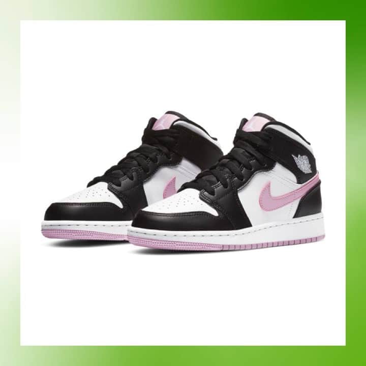 のインスタグラム：「. <NEWIN>  JORDAN BRAND AIRJORDAN 1 MID (GS) 555112-103 ￥10,000+tax  ＊お一人様1点までとさせて頂きます。 ＊お電話や店頭でのお取り置きなどは承れませんので予めご了承ください。  https://gs.abc-mart.net/shop/g/g6108560001044/  #abcmart #abcマート #ABCGS #NIKE #ナイキ #nikejordan #jordan #aj1 #エアジョーダン」