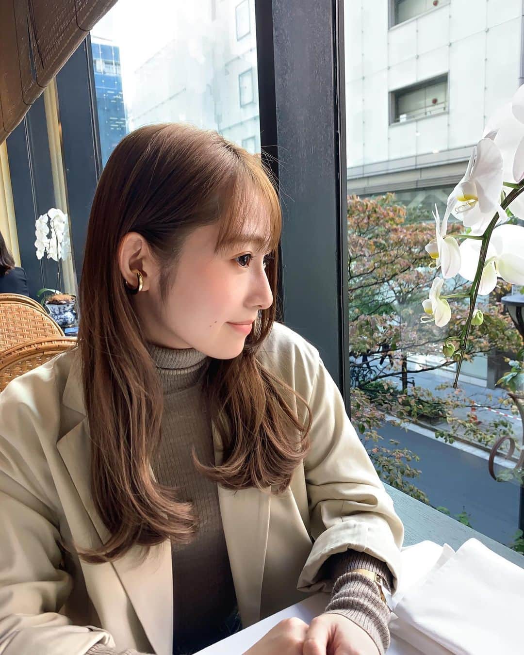 のインスタグラム：「早くも薄手タートル着てみたけど 全然寒かった…」