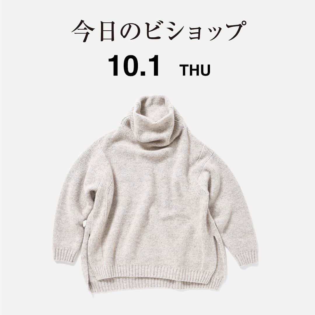 のインスタグラム：「『今日のビショップ』10月1日(木) ・ - unfil - CASHMERE NEP OVERSIZED SWEATER ¥87,000+tax ・ 『今日のビショップ』はHPにてご紹介しております。 ＊トップのリンクよりHPご覧いただけます。 ・ #今日のビショップ #unfil #20AW #bshop #bshop_official」