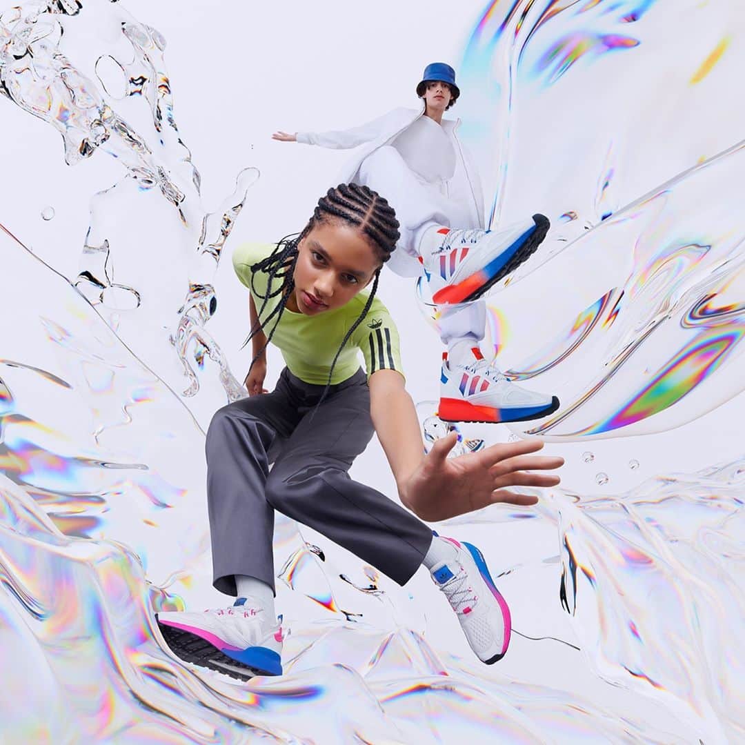 のインスタグラム：「Bliss in every squishy step. Discover squishiness like never before with the surreal sensation of the ZX 2K BOOST. Innovated for the ultimate satisfaction, #adidasZX has been reimagined to take comfort to bold new levels. Available in adidas stores and online now at adidas.com/ZX」