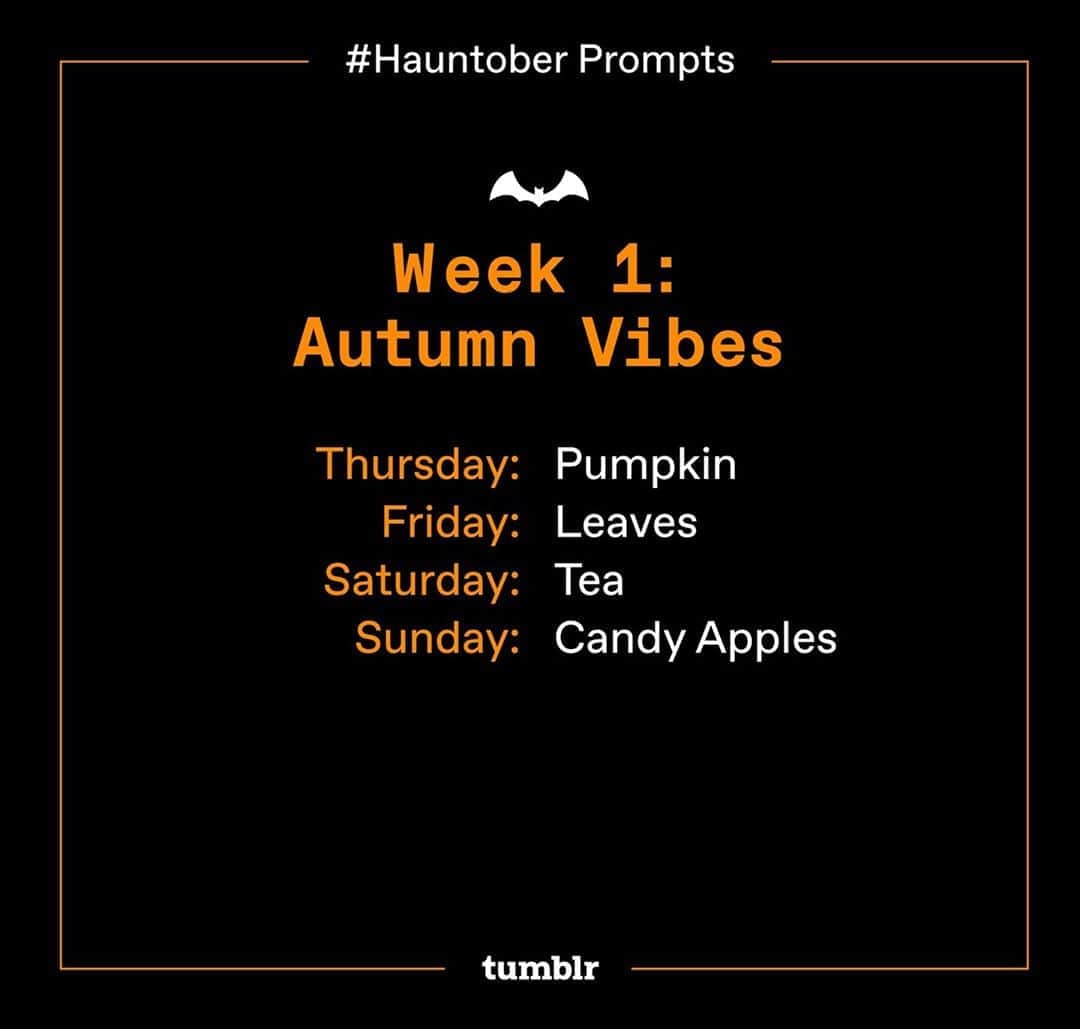 Tumblrさんのインスタグラム写真 - (TumblrInstagram)「#Hauntober starts today! We can’t wait to see all of your creepy creations, be it designs, doodles, or drabbles—now’s the time to get spooky. Here are the challenges for week one 🦇 Check out our link in bio for more info!」10月2日 3時10分 - tumblr