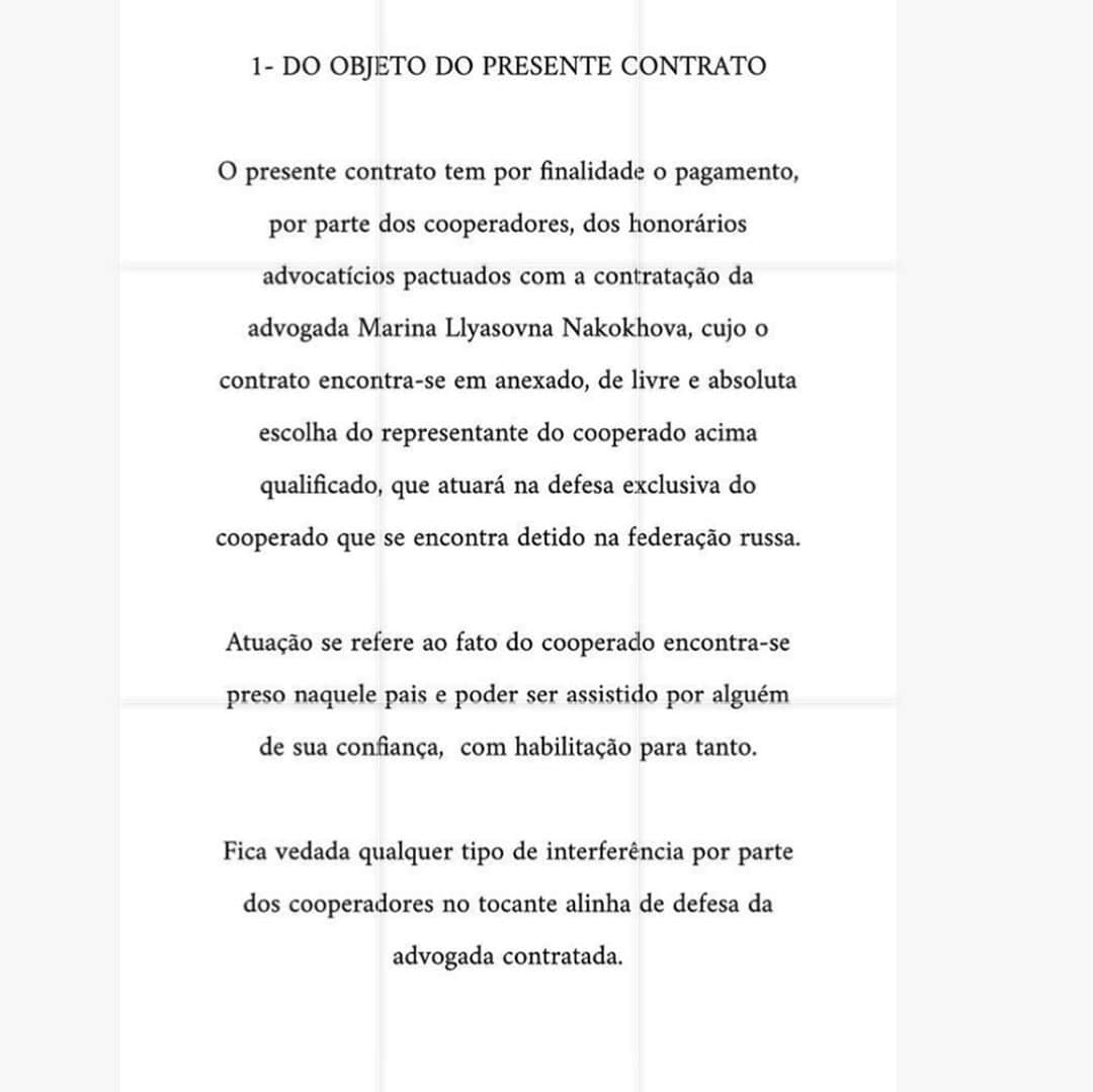 フェルナンド・ルーカス・マルチンスさんのインスタグラム写真 - (フェルナンド・ルーカス・マルチンスInstagram)「Como prometido ontem, segue na sequência de fotos mais recibos e os dois contratos de cooperação. Não queria  expor isso, como não o fiz até aqui, mas por causa das falsas acusações de que abandonamos o Robson,  estou colocando  à disposição de vocês esses documentos e valores para provar que tenho custeado tudo referente à defesa dele desde o início do processo.   Teria mais coisas para mostrar, mas volto a repetir que essa não é minha intenção. Não quero denegrir nem desmascarar ninguém. Só quero provar que desde o primeiro dia tento ajudar o Robson, não com mídia, mas com ações, e que sigo fazendo tudo o que está ao meu alcance.  Gostaria de adicionar e garantir que nem nós nem a embaixada brasileira na Rússia sabíamos da proibição da medicação. Uma observação foi colocada no site da embaixada, mas apenas DEPOIS que aconteceu o incidente.   Quero seguir focado  apenas em ajudar o Robson a retomar sua liberdade. Depois da família dele, somos quem mais queremos isso.」10月2日 3時33分 - ofernando17