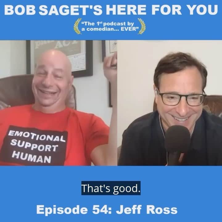 ボブ・サゲットのインスタグラム：「TODAY’S NEW PODCAST is with my pal @therealjeffreyross - Titled - “Jeff Ross and Bob Get Through the Now By Making Each Other Laugh.” Friendship is a relief to the news of today.  FOLLOW & LISTEN at—>  spoti.fi/3nbgwNB  @spotifypodcasts @spotify @spotifyuk @spotifyaunz @spotifycanada @spotifymx @spotifysa @spotifysuomi @spotifyfrance @spotifyitaly @spotifysweden @spotifybrasil @spotifypoland @spotifyspain @spotifyasia @spotifyrussia @spotifyde @spotifyjp @spotifylatam @spotifyindia @spotifyargentina @spotifyarabia @spotifyksa @spotifynl @studio71us  @studio71uk @studio71fr @studio71it #comedypodcast #podcast」