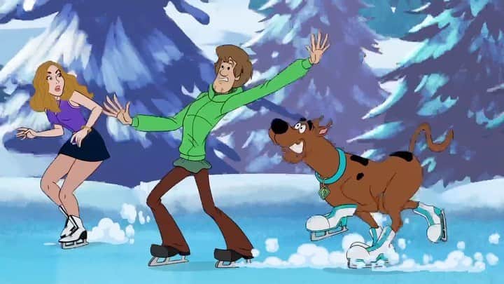 タラ・リピンスキーのインスタグラム：「Oh it’s just me and THE MYSTERY GANG!!! This is one of those pinch myself moments to see myself skating around with Scooby! Check out the trouble we get into on “Scooby-Doo and Guess Who?” which will be premiering TODAY on any  @boomerangtoons streaming service. #scoobydoo #scoobydooguesswho」