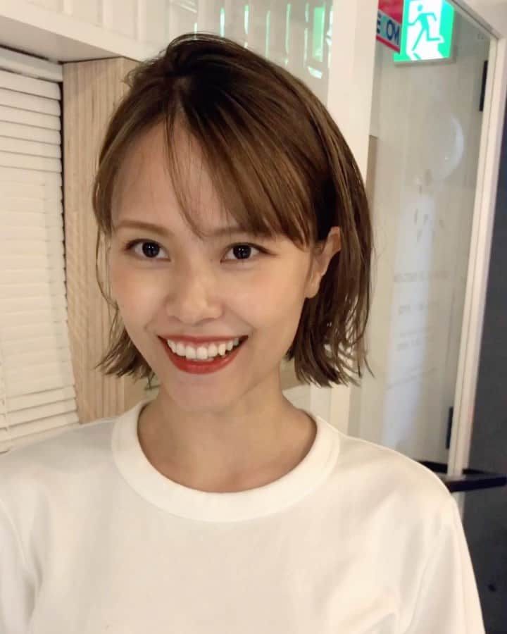 MiracleVellMagicのインスタグラム：「さっぱり、すっきり、新しいわたし！☺️✨✨Chopped my hair off. Freaking loving it.  @works_daisuke」
