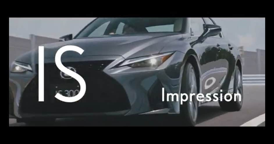 折目遼のインスタグラム：「LEXUS IS Impression Movie 開発チーフエンジニアの、小林さんと一緒に出演させて頂きました。  眩しすぎて、目開いてない（苦笑）  https://lexus.jp/models/is/secret/  #lexus #is #impressionism #新型is」