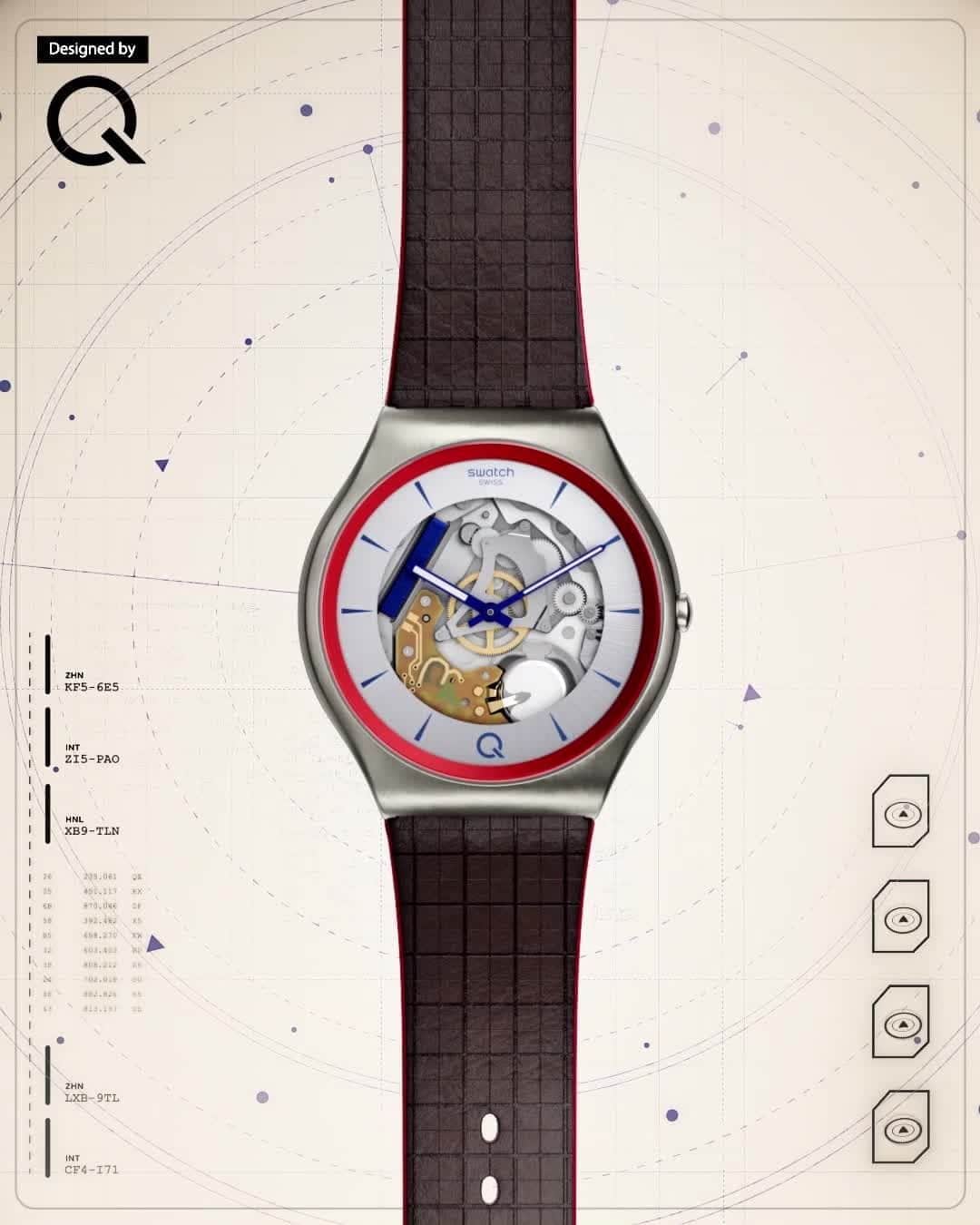 のインスタグラム：「With the new Swatch designed by Q, there is no need to feel blue! 💙 #Swatchx007 Grab yours now! #NoTimeToDie」