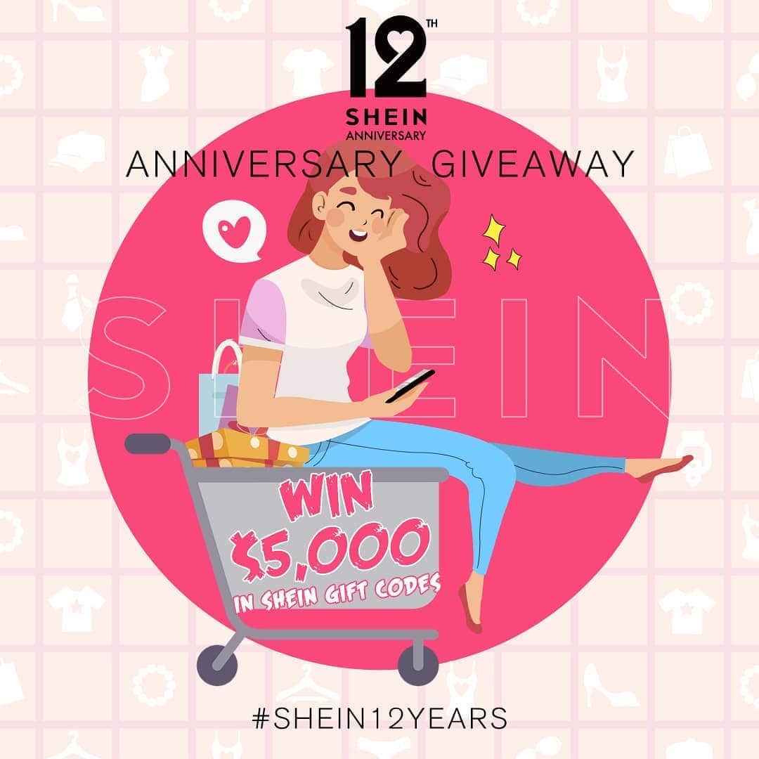 SHEINさんのインスタグラム写真 - (SHEINInstagram)「SHEIN 12th ANNIVERSARY💖 #SHEIN12YEARS  ✨SHEIN has been with you for 12 years! ✨  In order to thank everyone for your support, we're giving away $5000 in SHEIN gift codes!   How to enter: 1. Follow @SHEINofficial & like this post 2. Share your SHEIN cart screenshots with #SHEIN12YEARS 3. Tag 2 friends in your comment.  Prizes: 💸 50 Winners will each get - $100 SHEIN Gift Codes  Winners will be announced 10/10 in our stories!⁠  Please Note: 1. Your account needs to be public so that we can see your entries. 2. SHEIN reserves the right to final interpretation.」10月1日 23時06分 - sheinofficial