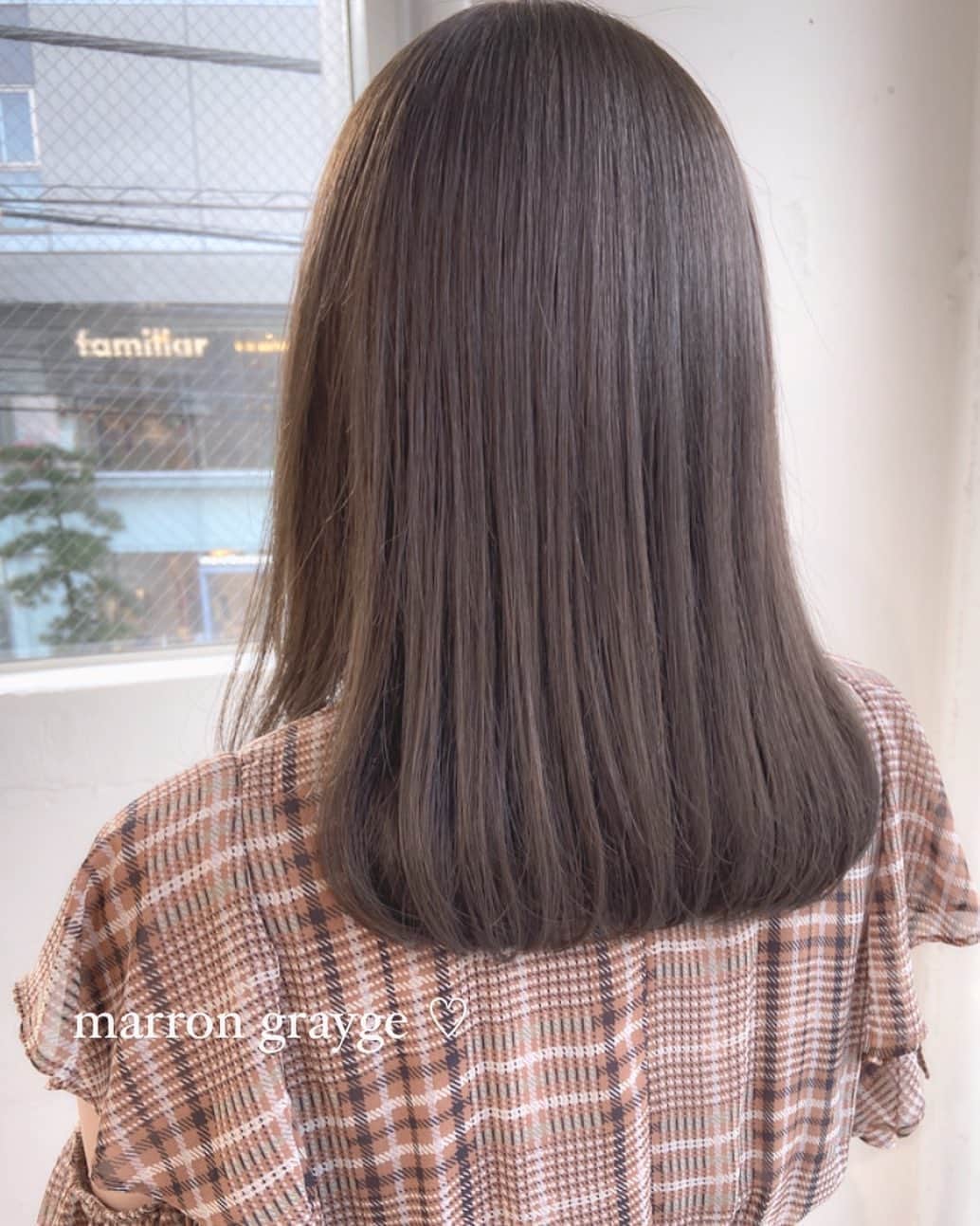 佃加菜のインスタグラム：「marron grayge ♡🍂 赤みのない透明感のあるグレージュ♡ 品のある色味がきれい〜♡」