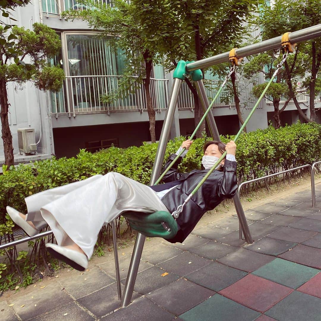 チャン・ユンジュのインスタグラム：「#친정 💜  #해피추석 #살찜」