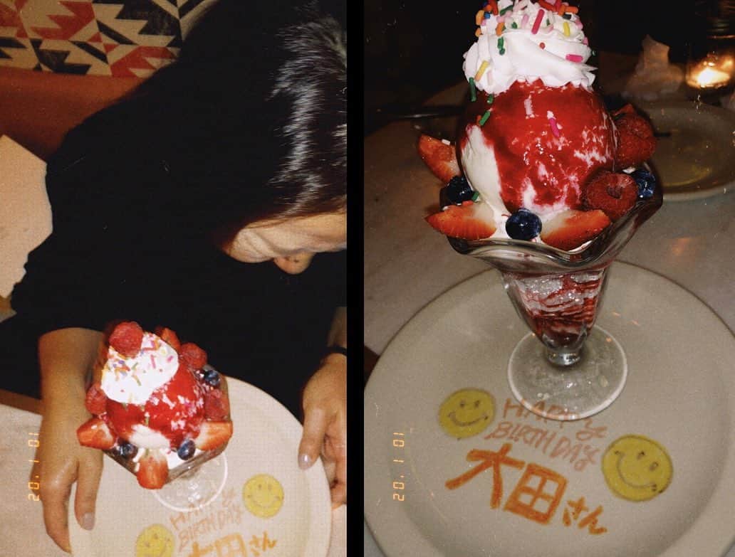 トリイクニコのインスタグラム：「おーたはんHBD🎂🌈🌈 pizzaおいしすぎ♡ 🍕🍕🍕🍕  2枚目▶︎Amiちゃんが頼んだイチヂクのピザ  #釜焼きピザ好き♡ #お誕生日プレートもかわいいなぁ #☺︎☺︎☺︎」