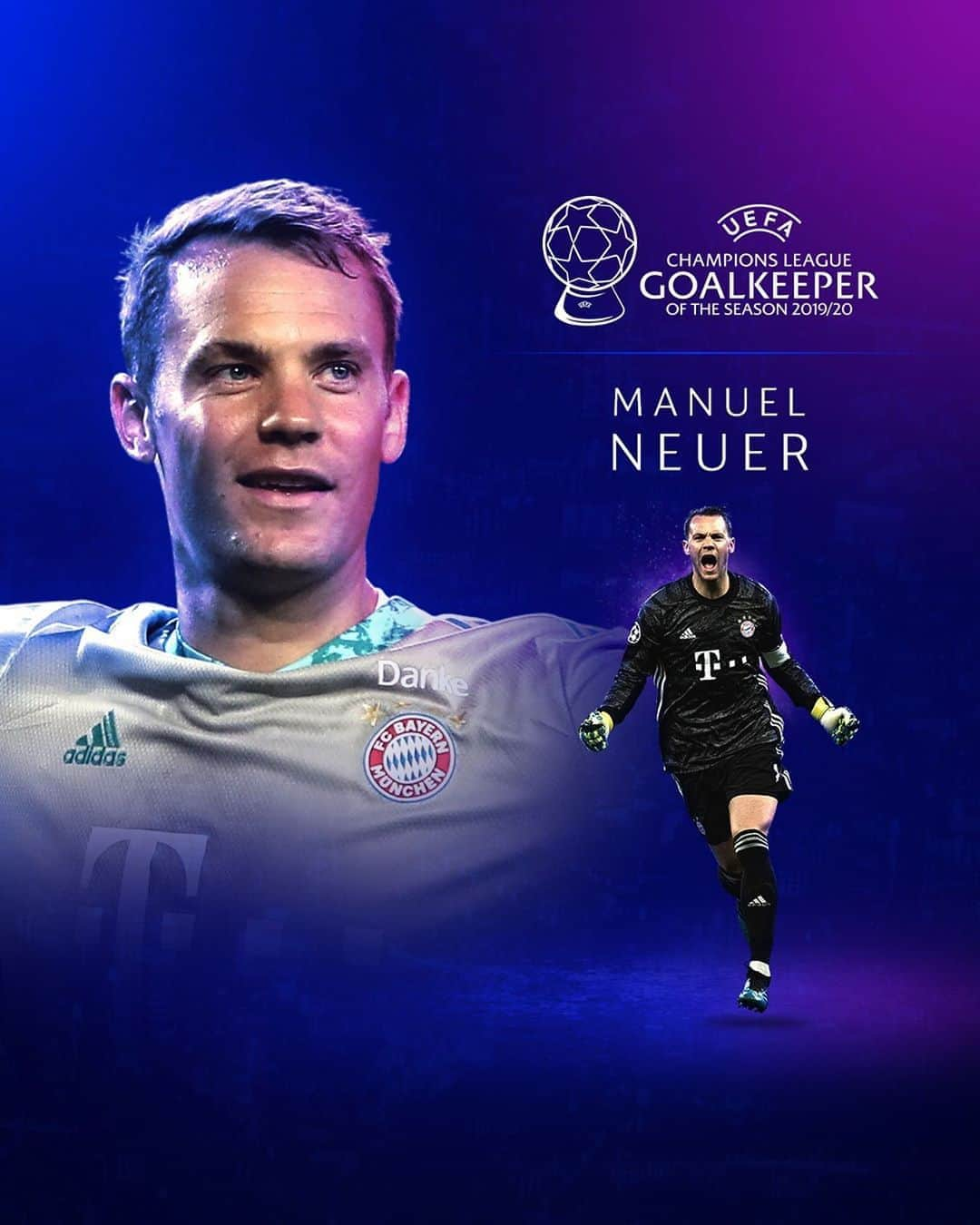 バイエルン・ミュンヘンさんのインスタグラム写真 - (バイエルン・ミュンヘンInstagram)「🥇 @championsleague Goalkeeper of the season 2019/2020: Manuel Peter 𝗡𝗘𝗨𝗘𝗥 @manuelneuer 👏 #Neuerthewall #Miasanchampions #UEFAawards #MiaSanMia #goatkeeper」10月2日 0時22分 - fcbayern