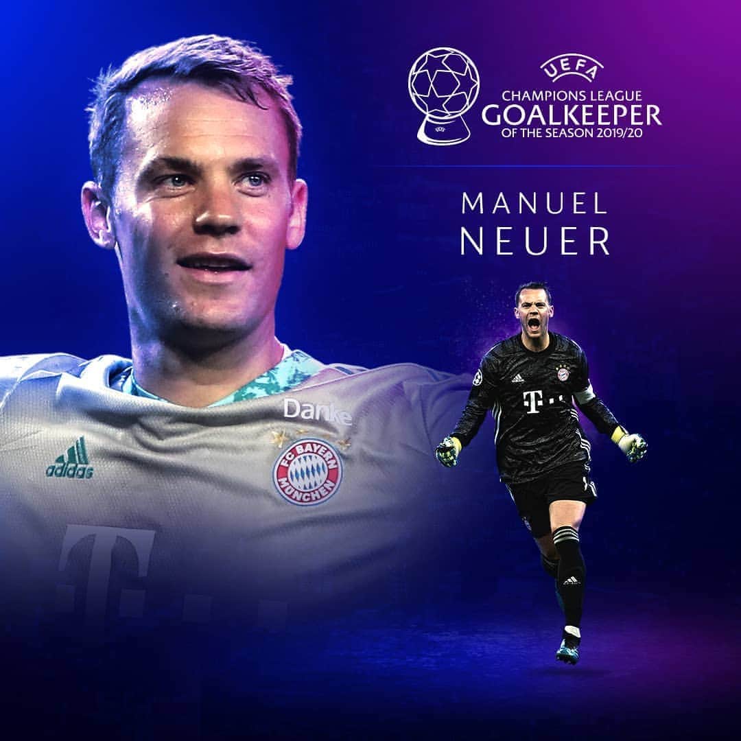 UEFAチャンピオンズリーグさんのインスタグラム写真 - (UEFAチャンピオンズリーグInstagram)「✨ #UCL Goalkeeper of the Season ✨ 🥇 'The Wall' Manuel 𝗡𝗘𝗨𝗘𝗥 🔴  #UEFAawards  #UCLdraw」10月2日 0時28分 - championsleague