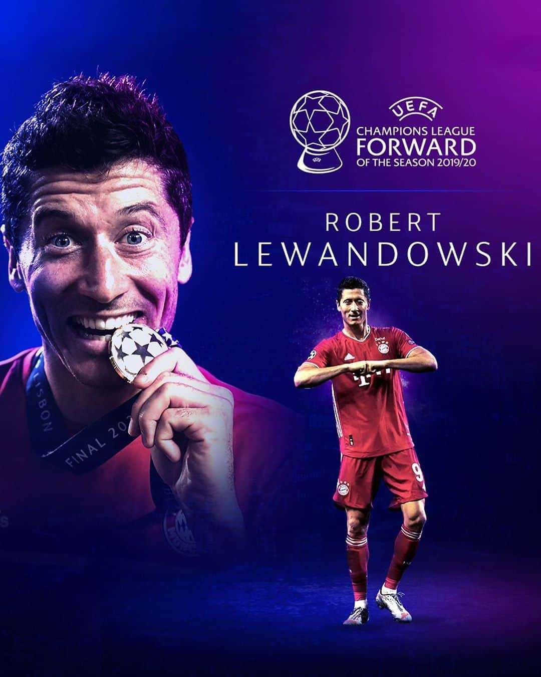 バイエルン・ミュンヘンさんのインスタグラム写真 - (バイエルン・ミュンヘンInstagram)「🥇 @championsleague Forward of the Season: Robert 𝗟𝗘𝗪𝗔𝗡𝗗𝗢𝗪𝗦𝗞𝗜 👏 @_rl9   #UEFAawards #miasanchampions #LewanGoalski #miasanmia」10月2日 1時07分 - fcbayern