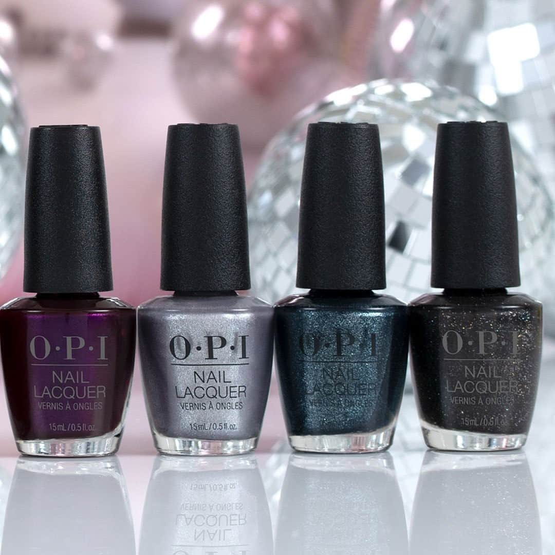 OPIさんのインスタグラム写真 - (OPIInstagram)「Our newest holiday collection reminds us there’s no such thing as too much bling! #Holiday2020 is loaded with glitz and glamour thanks to #OPIShineBright and gorgeous, bold shades of black, deep blue, silver and purple.   Shades: #LetsTakeAnElfie, #TinselTinselLilStar, #ToAllAGoodNight and #HeartAndCoal  #ColorIsTheAnswer #OPIObsessed #OPINailLacquer #HolidayNails #Holiday2020Trends #NailGoals #DarkNails #BoldNails #ManiPedi #BlueNails #PurpleNails #BlackNails」10月2日 1時30分 - opi