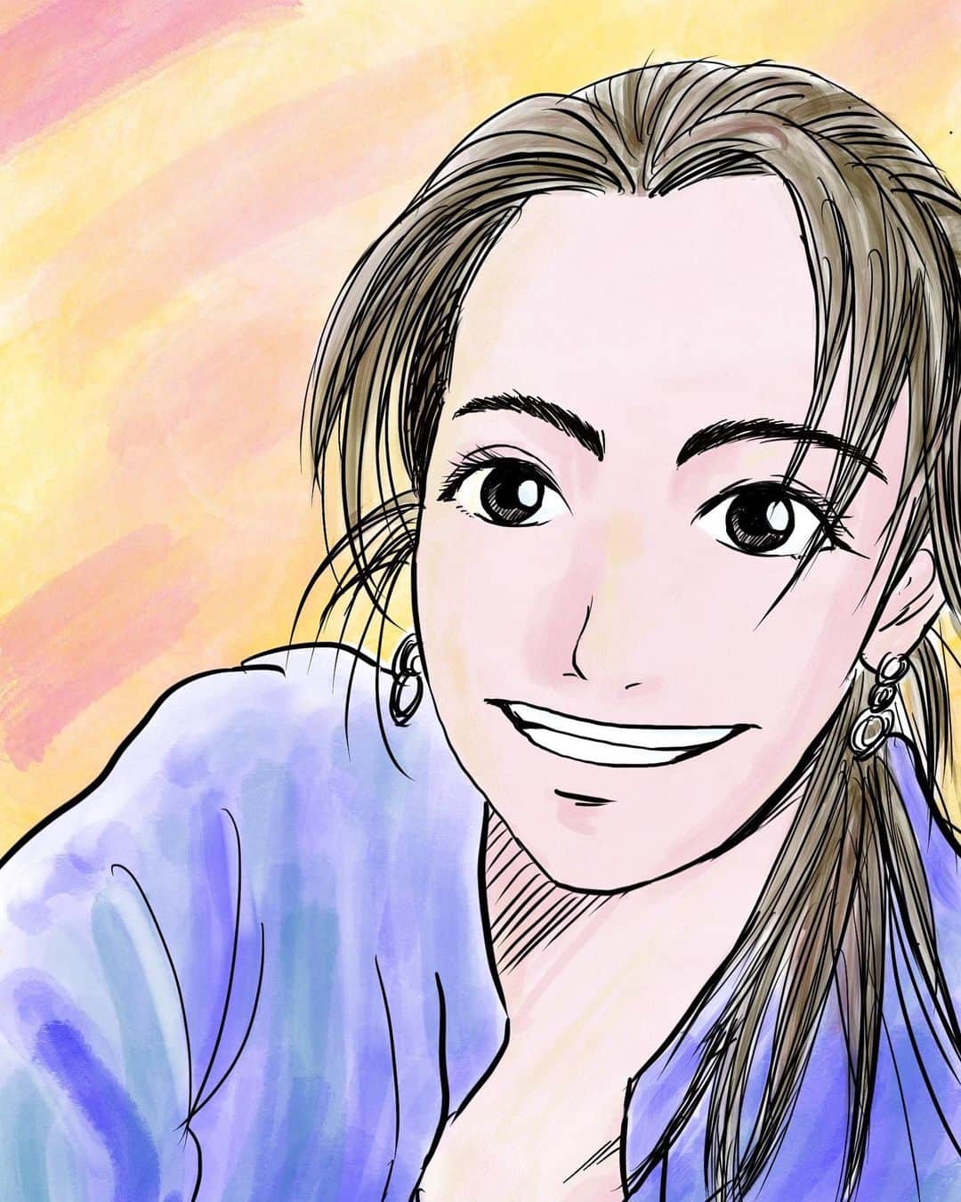 のインスタグラム：「ハッピーバースデー！ に描いてもらいました。 色づかいが好き…⭐︎ 自己肯定感が高まって明るくなれる色！  #happybirthday  #art🎨 #happycolor  #絵描きさんと繋がりたい」