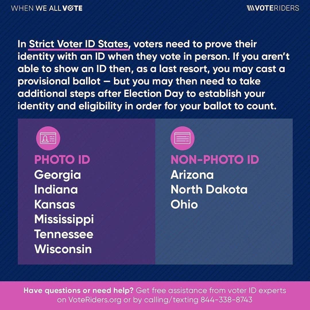 エイミー・シューマーさんのインスタグラム写真 - (エイミー・シューマーInstagram)「Voter ID is not one size fits all! Every state has different rules AND what you need depends on whether you’re voting in person or dropping off your ballot. Be sure to check what counts as valid voter ID in your state before heading to the  ballot box! @thevoteriders #IDCheck」10月31日 6時43分 - amyschumer