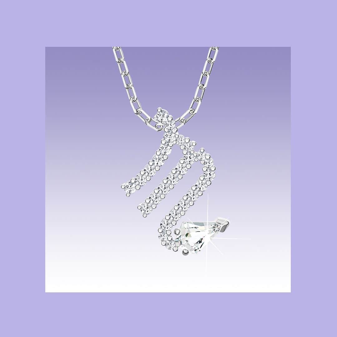 のインスタグラム：「Complement the shimmering nature of a water sign with a brilliant Swarovski necklace. #Swarovski125years」