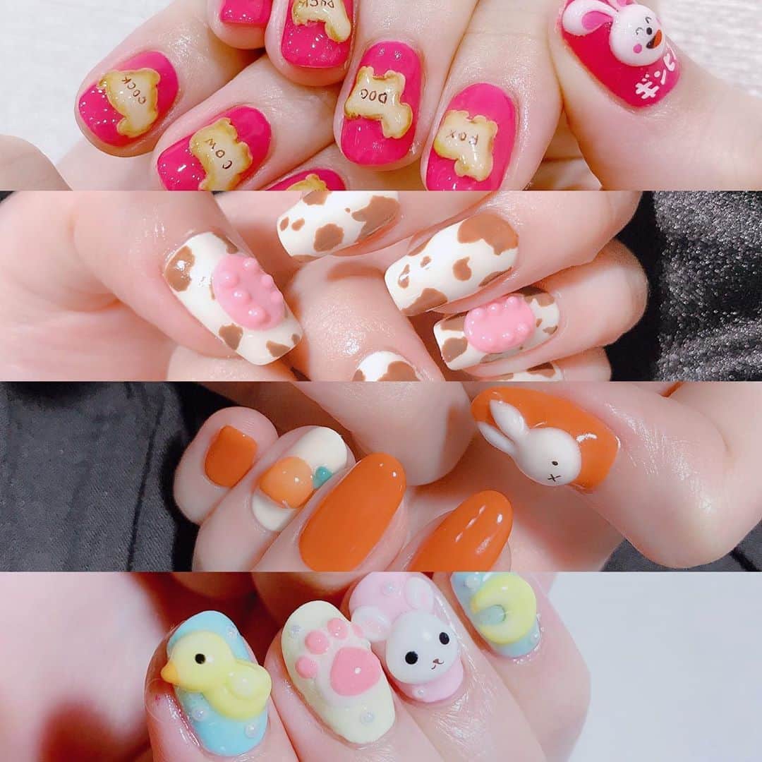 なかやまちえこのインスタグラム：「character’s nails！⠀ ⠀ #nail #nails #nailart #ネイル #美甲 #ネイルアート  #japanesenailart #manucure #japanesenails #manicurist #gelnails #أظافر #네일아트 #미용 #vẽmóng #ngườiđẹp  #เพ้นท์เล็บ #искусствоногтя #artedeuñas #เพ้นท์เล็บเจล #ジェルネイルデザイン #ネイルデザイン #senikuku #nagelkunst #キャラクターネイル #characternails」