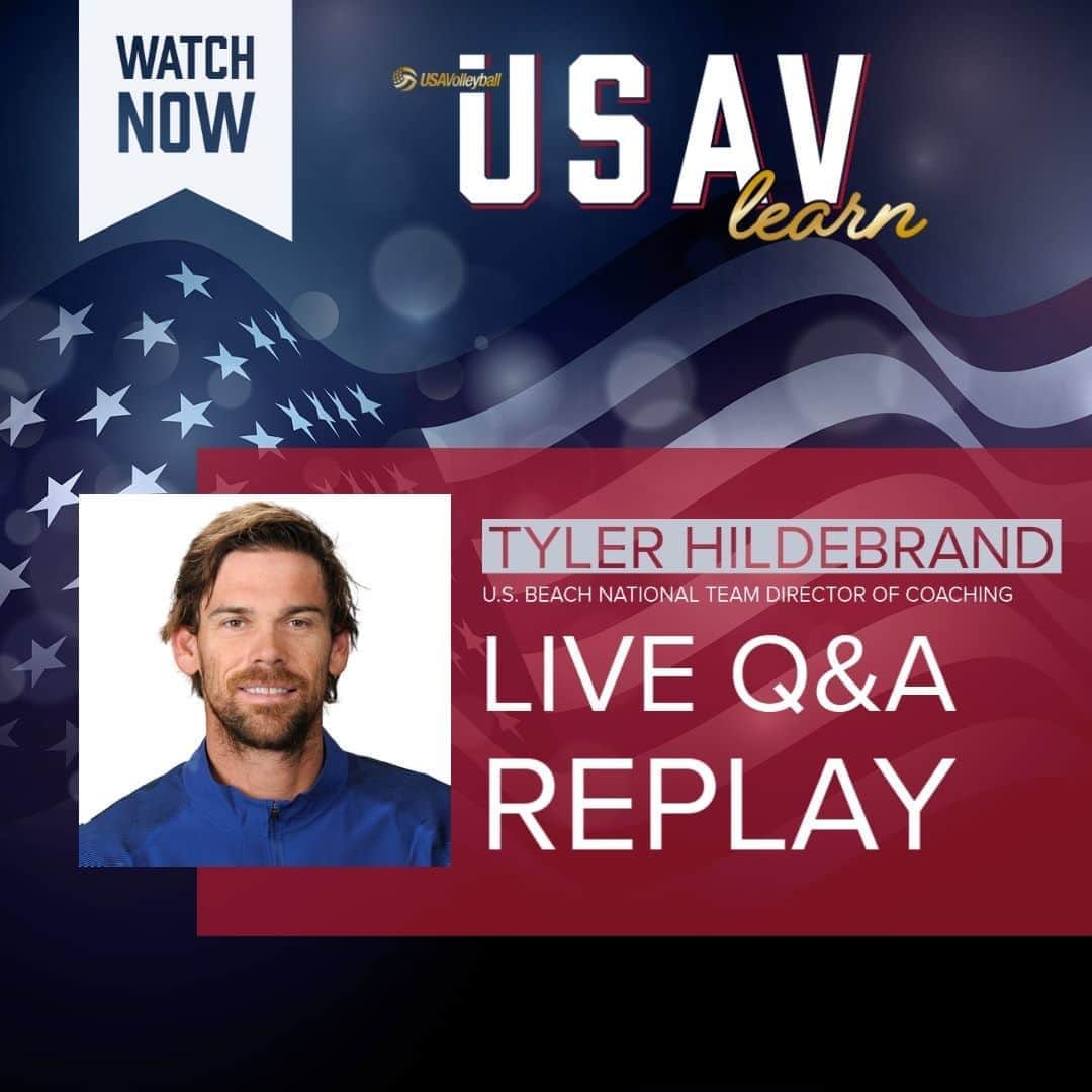 USA Volleyballさんのインスタグラム写真 - (USA VolleyballInstagram)「Head over to the #USAVlearn content library for our featured Q&A with U.S. Beach National Team Director of Coaching Tyler Hildebrand. Tyler talks about his role, shares which USA indoor athletes he'd like to see play beach and MORE! #beachvolleyball #coaching  Catch up on all our free educational content including Tyler's Q&A, link in bio!」10月31日 1時00分 - usavolleyball