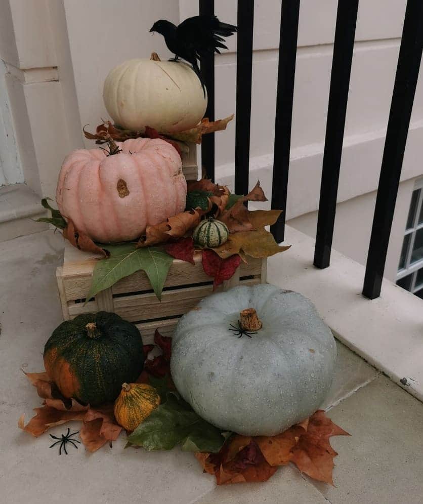 アンナ＝マリア・ガロヤンさんのインスタグラム写真 - (アンナ＝マリア・ガロヤンInstagram)「Autumn décor is your one chance to really have fun.  Don't feel limited to a traditional pumpkins color palette. By adding pretty pastel pumpkins you'll certainly will get into the spirit of autumn & halloween by embracing  fun pumpkins when darkness falls. 💙🎃❤️😂  #pumpkinpatch #pumpkinsofinstagram #autumndecor #autumnvibes🍁 #🎃 #mylovelylondon #livelovelondon」10月31日 1時41分 - annamariagalojan
