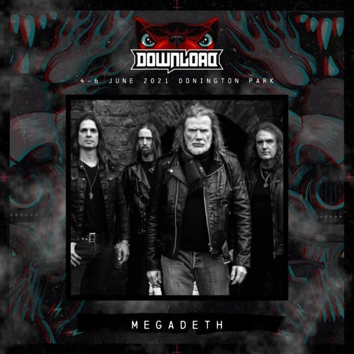 Megadethのインスタグラム：「Just announced! Megadeth to perform at UK’s Download Festival on Friday, June 4, 2021. Tickets on sale now. downloadfestival.co.uk (swipe up in our story)」