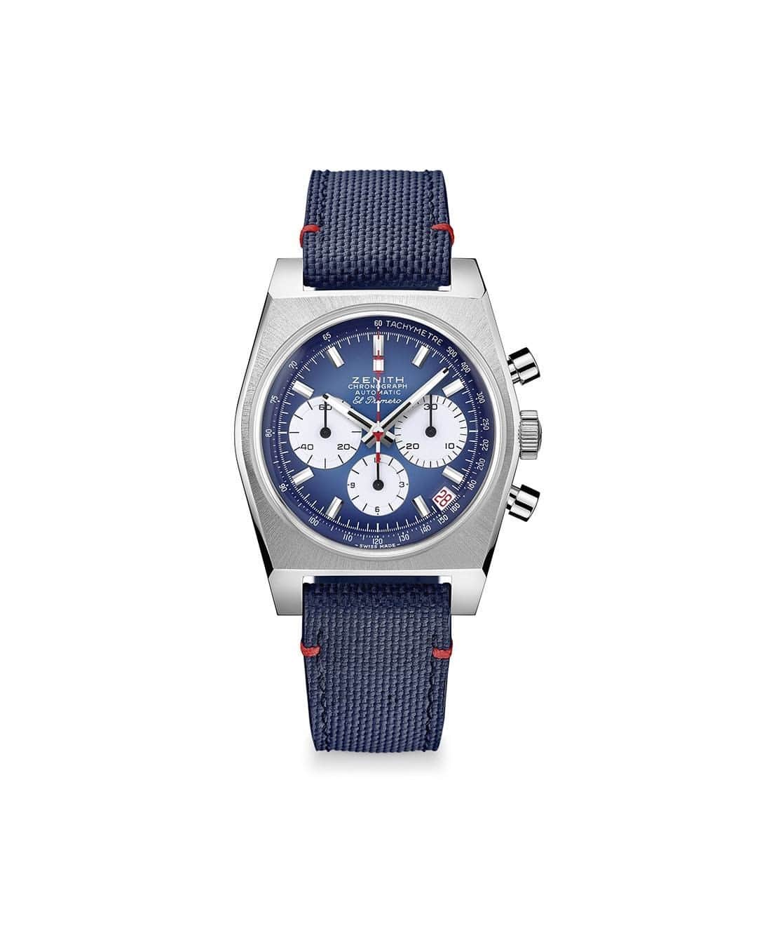 ゼニスのインスタグラム：「#Liberty: A fresh take on an iconic chronograph from the sixties, the Chronomaster Revival Liberty features the historic 37mm angular tonneau stainless steel case that isn’t just historically inspired but an actual reproduction of the A384’s case from 1969 - the first watch to be equipped with the El Primero movement.  #Zenith #ZenithWatches #Watches #Watch #Watchesofinstagram #Watchfam #WatchoftheDay #Luxury #WatchAddict #Watchcollector #Horology #DailyWatch #ElPrimero #Chronograph #VintageWatches」